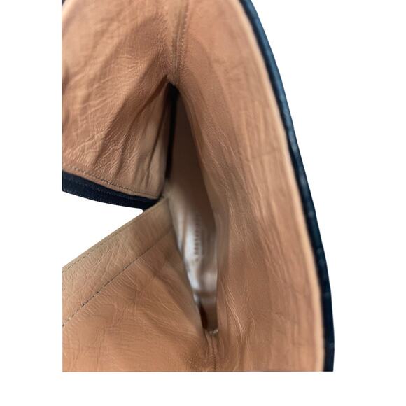 ARKET Black Embossed Croco Pattern Square Toe Ankle Boots Size: EU 40 /US 8.5 - Picture 10 of 10